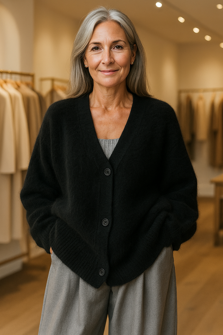 Vegan Knit Long Sleeve Cardigan