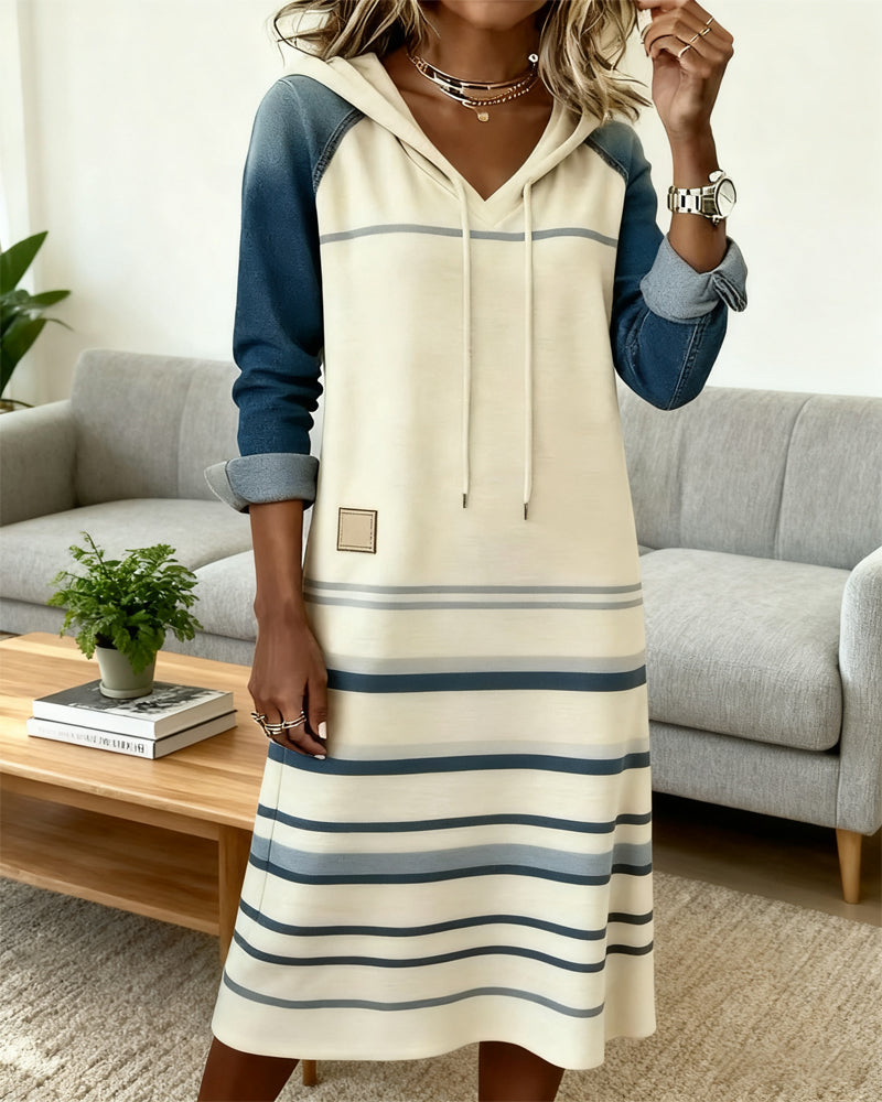 Luna™ - Striped Hooded Dress