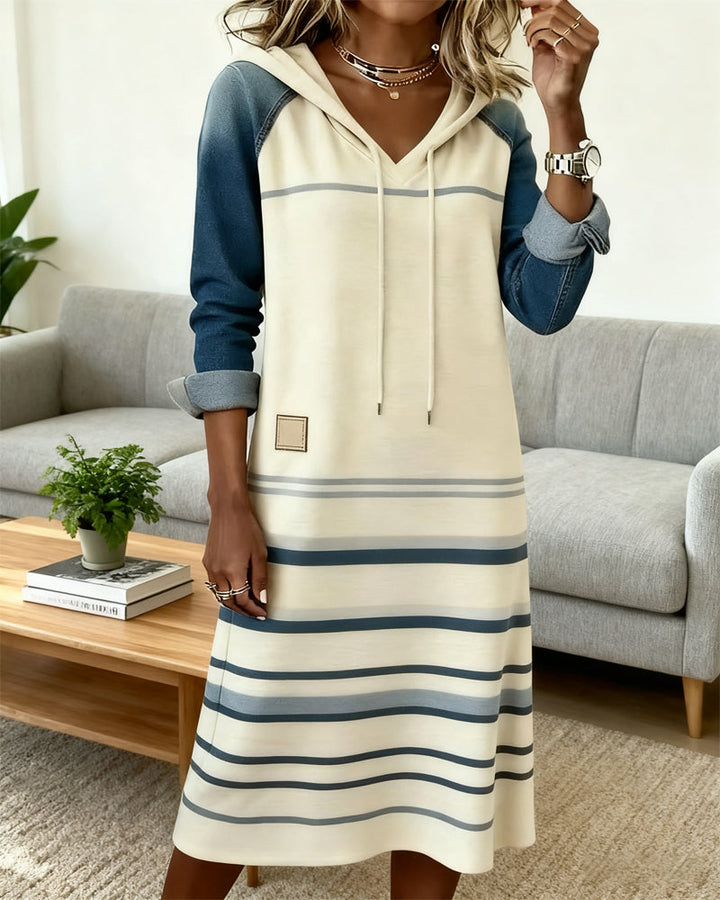 Luna™ - Striped Hooded Dress