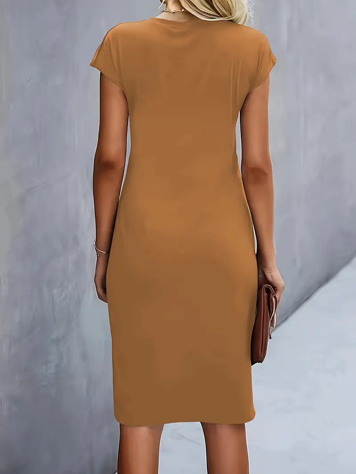 Adelina™ - Stylish Round Neck Dress