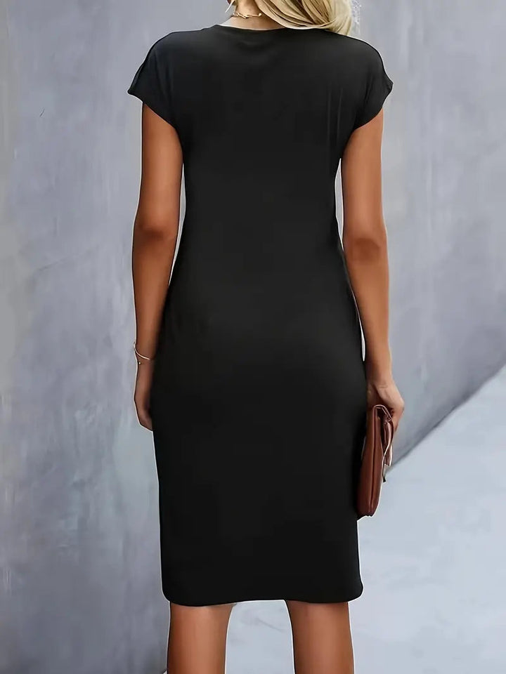 Adelina™ - Stylish Round Neck Dress
