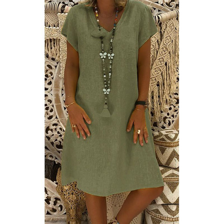Deena – Relaxed Fit V-Neck Dress