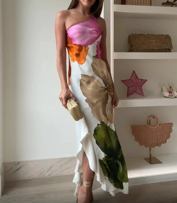 The Diana - Elegant Patchwork Maxi Dress