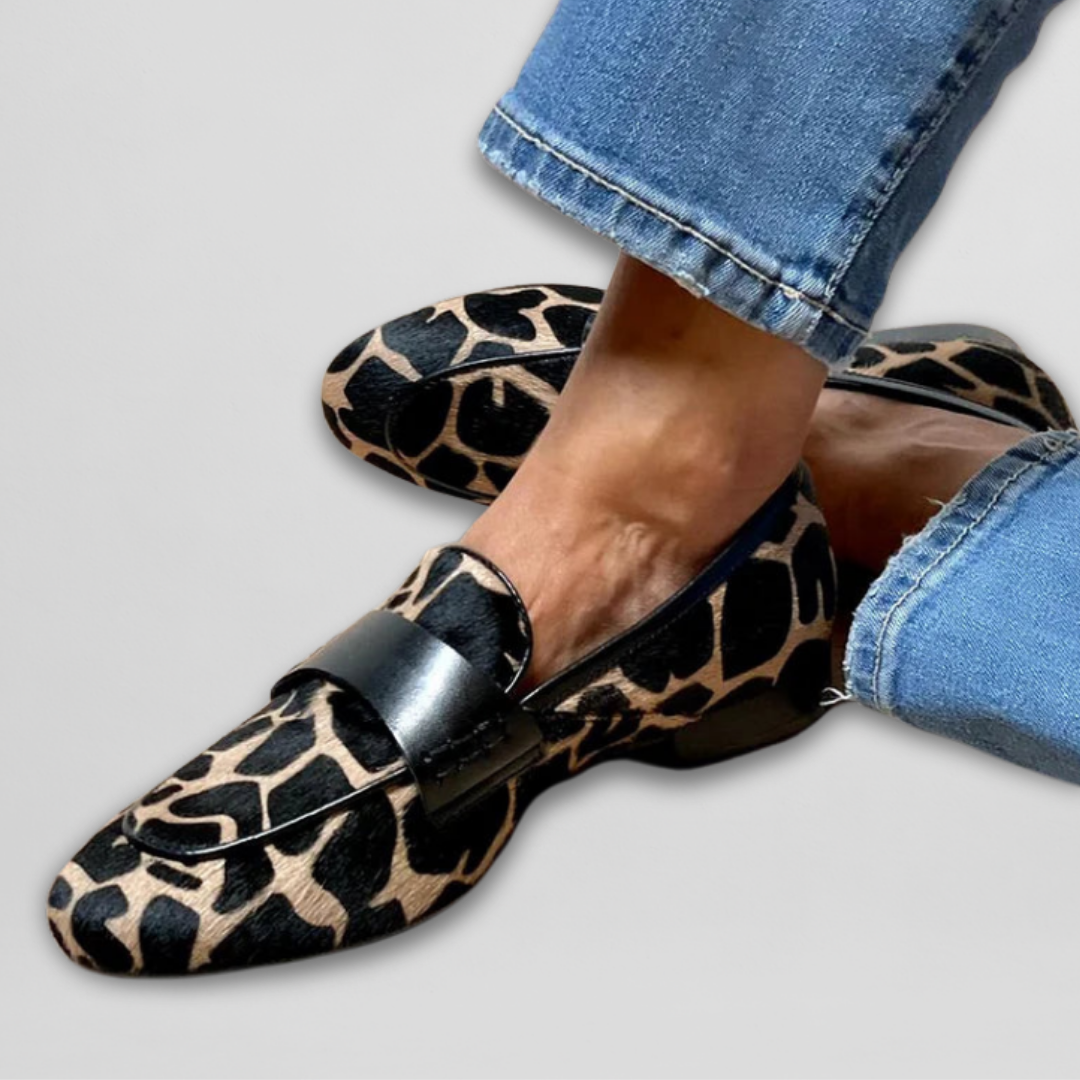 Katie™ | Orthopedic Leopard Print Loafers