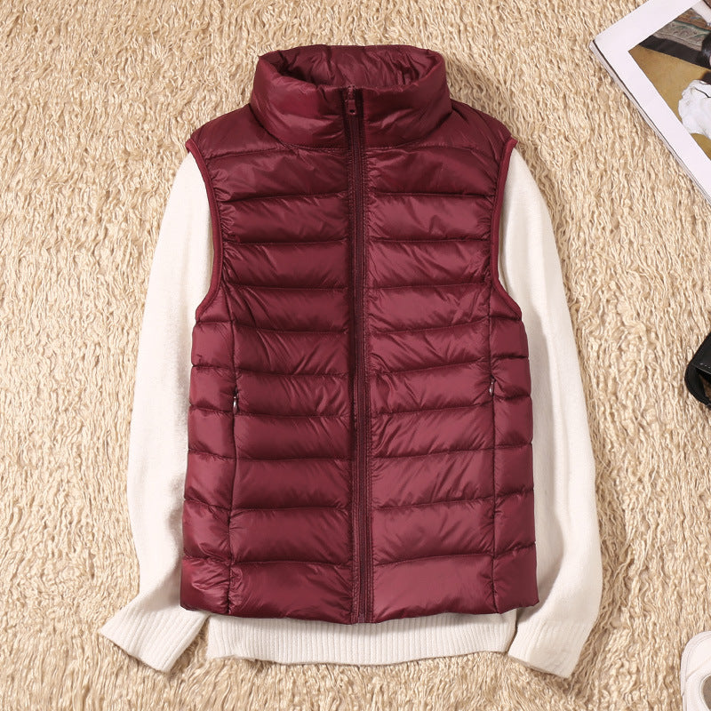 Velora – Ultralight White Duck Down Vest