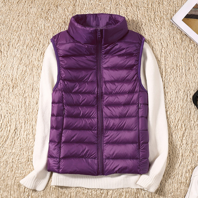 Velora – Ultralight White Duck Down Vest