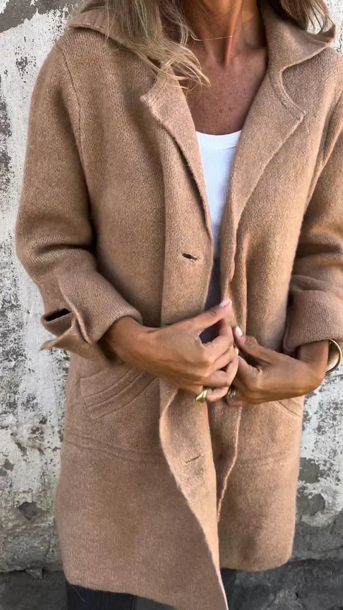 Camile-Casual Single Breasted Wool Coat