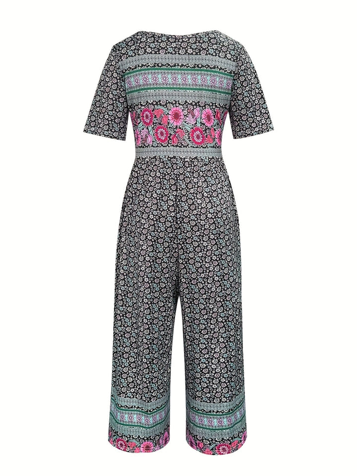 Teri-Floral Print Casual Versatile Dress