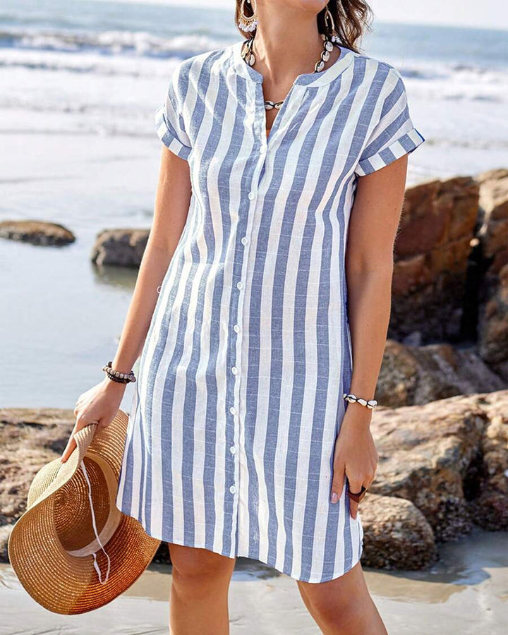 Maya | Elegant Striped Dress