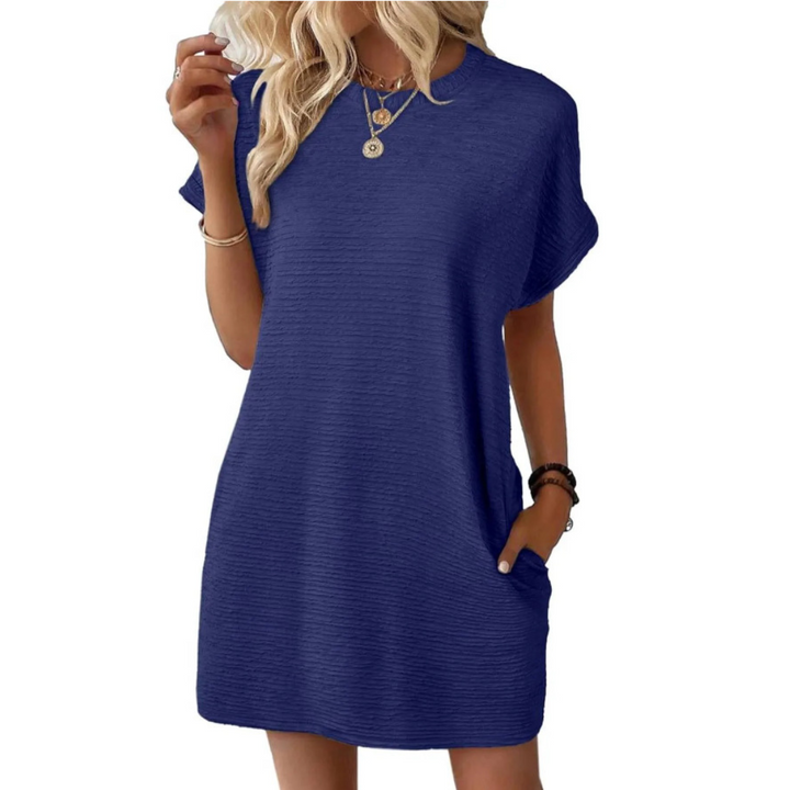 TASHA™ – Casual Minimalist Round Neck Summer Dress