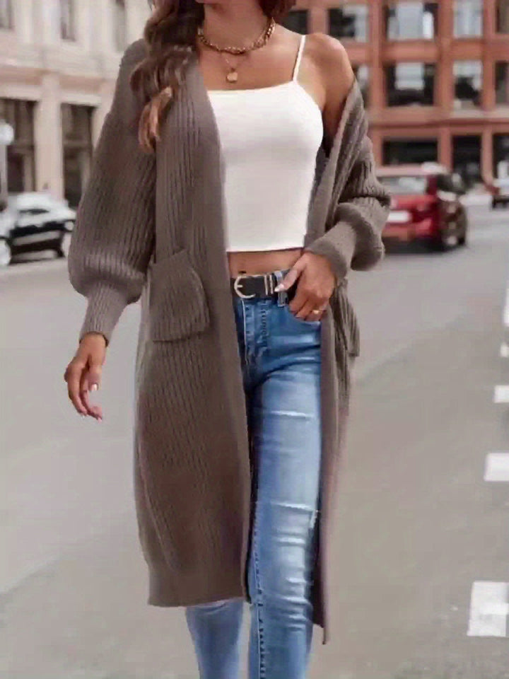 Layla™ -  Elegant Deep V-Neck Long Sleeve Cardigan