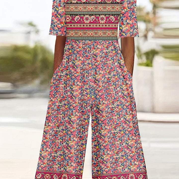 Tracy-Elegant Wide-Leg Pants Dress