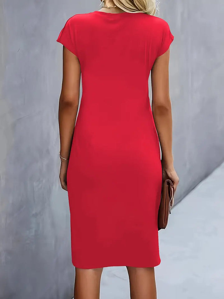 Adelina™ - Stylish Round Neck Dress