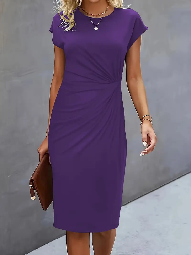 Adelina™ - Stylish Round Neck Dress