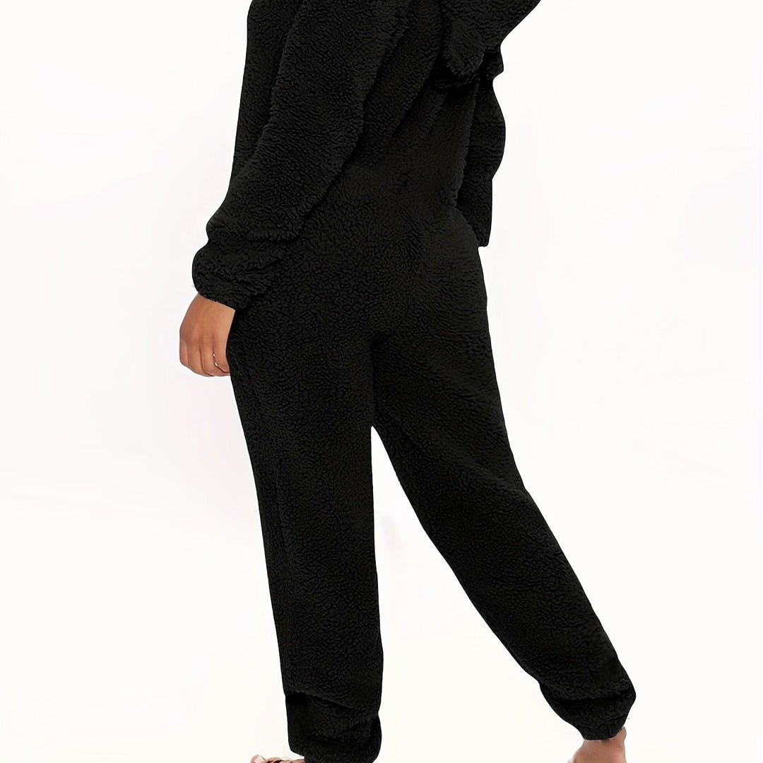 Kelsie-Plush Fleece Pyjama Jumpsuit -