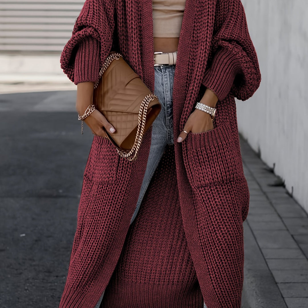 Layla™ -  Elegant Deep V-Neck Long Sleeve Cardigan